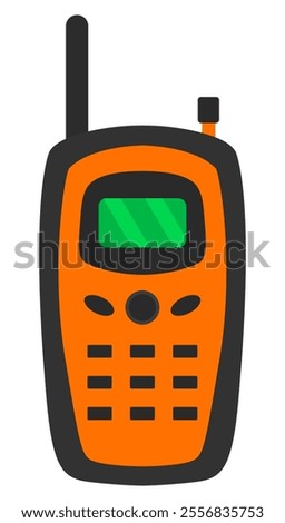 Walkie talkie flat icon vector isolated on white background.