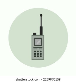 Ilustración vectorial plana Walkie talkie. Ilustración vectorial de la caricatura inalámbrica walkie talkie útil para diseño gráfico y elemento decorativo