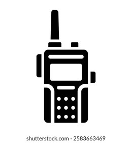 Walkie Talkie Glyph Icon Vector Design