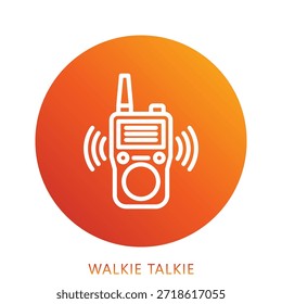 Ícone De Gradiente Walkie Talkie Mini Ilustração, Use Para Conceito Moderno, Imprimir, Ui, Kit Ux, Web E Desenvolvimento De Aplicativos. Vetor Relacionado A Bombeiro, Resgate E Muito Mais