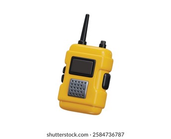 Walkie Talkie icon 3d render concept of digital wave technology walkie talkie vector illustration