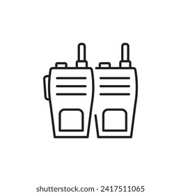 walkie talkie icon, design radio transceiver. vector illustration