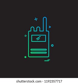 Walkie talkie icon design vector