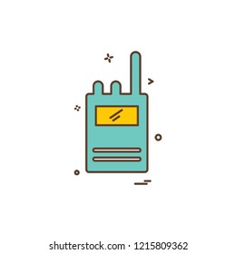 Walkie talkie icon design vector