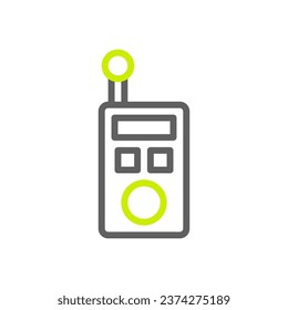 Walkie Talkie icon duocolor grey vibrant green colour military vector army element and symbol perfect.