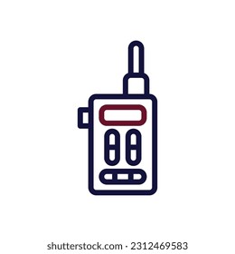 Walkie Talkie icon duocolor maroon navy colour military vector army element and symbol perfect.