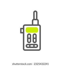 Walkie Talkie icon duotone grey vibrant colour military vector army element and symbol perfect.