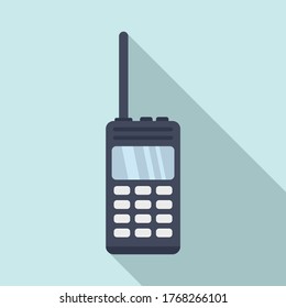 Walkie talkie icon. Flat illustration of walkie talkie vector icon for web design