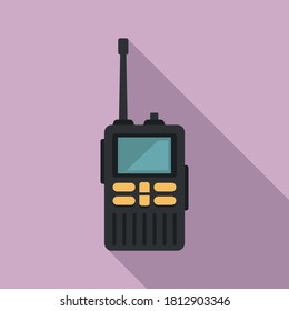 Walkie talkie icon. Flat illustration of walkie talkie vector icon for web design