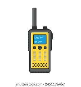 Walkie talkie icon in flat style. Portable transmitter  Radio Device. 