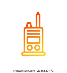 Walkie Talkie icon gradient red yellow colour military vector army element and symbol perfect.