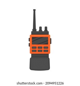 Walkie talkie icon isolated on white background. Colorful portable handheld radio station. Flat design. Vector stock illustration.