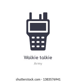 walkie talkie icon. isolated walkie talkie icon vector illustration from army collection. editable sing symbol can be use for web site and mobile app