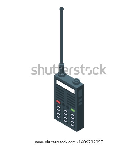 Walkie talkie icon. Isometric of walkie talkie vector icon for web design isolated on white background