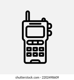 Walkie talkie icon in line style about communication, use for website mobile app presentation