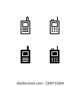 Walkie Talkie Icon Logo Vector Symbol
