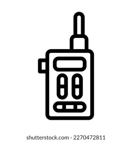 walkie talkie icon outline style military illustration vector army element and symbol perfect. Icon sign from modern collection for web.
