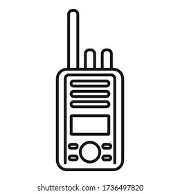 Walkie talkie icon. Outline walkie talkie vector icon for web design isolated on white background