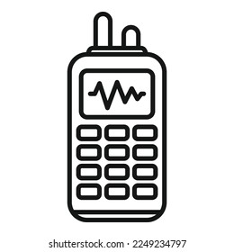 Walkie talkie icon outline vector. Business control. Screen server