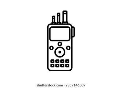 Walkie Talkie Icon. Icon related to Communication. Suitable for web site design, app, user interfaces. Line icon style. Simple vector design editable