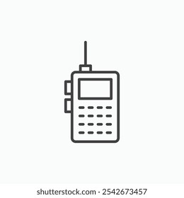 Walkie talkie icon set in black color