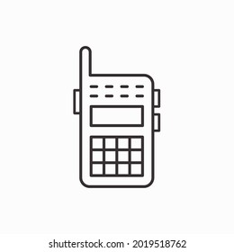 Walkie talkie icon sign vector,Symbol, logo illustration for web and mobile. outline walkie talkies vector icon. isolated black simple line element illustration from outdoor activities concept.