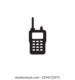 Walkie talkie icon silhouette vector image