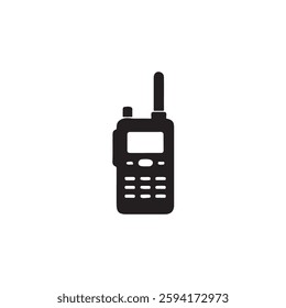 Walkie talkie icon silhouette vector image