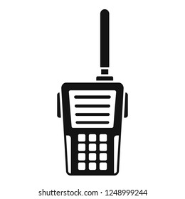 Walkie talkie icon. Simple illustration of walkie talkie vector icon for web design isolated on white background