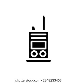 Walkie Talkie Symbol solide schwarze Farbe Militär-Vektorarmee-Element und Symbol perfekt.