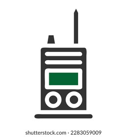 walkie talkie icon solid grey green colour military illustration vector army element and symbol perfect. Icon sign from modern collection for web.