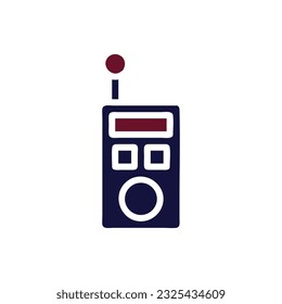Walkie Talkie icon solid maroon navy colour military vector army element and symbol perfect.