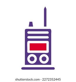 walkie talkie icon solid red purple style military illustration vector army element and symbol perfect. Icon sign from modern collection for web.