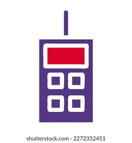 walkie talkie icon solid red purple style military illustration vector army element and symbol perfect. Icon sign from modern collection for web.