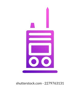 walkie talkie icon solid style gradient purple pink colour military illustration vector army element and symbol perfect. Icon sign from modern collection for web.