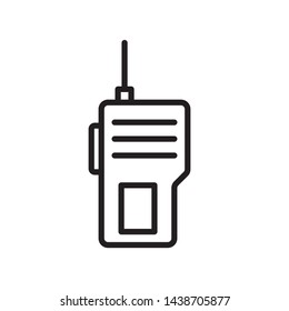 Walkie talkie icon in trendy outline style design. Vector graphic illustration. Suitable for website design, logo, app, and ui. Editable vector stroke. EPS 10.