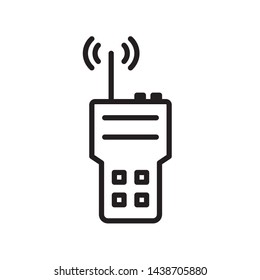 Walkie talkie icon in trendy outline style design. Vector graphic illustration. Suitable for website design, logo, app, and ui. Editable vector stroke. EPS 10.