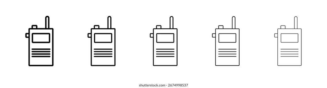 Walkie talkie icon vector collection. EPS 10
