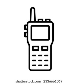 plantilla de diseño vectorial de icono walkie talkie en fondo blanco