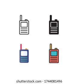 vector de icono de walkie talkie con un diseño de estilo diferente. aislado en fondo blanco