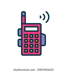 icono de walkie talkie. icono de color relleno vectorial para tu sitio web, móvil, presentación y diseño de logotipo.