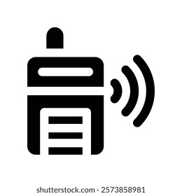 walkie talkie icon. vector glpyh icon for your website, mobile, presentation, and logo design.