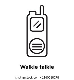 Walkie talkie icon vector isolated on white background, Walkie talkie transparent sign , sign and symbols in thin linear outline style