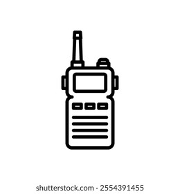 walkie talkie icon vector, line style icon