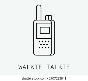 Walkie-Talkie-Symbol-Vektorgrafik. Lineares Design für mobiles Konzept und Webdesign. Walkie Talkie Symbol Illustration. Pixel-Vektorgrafiken - Vektorgrafik