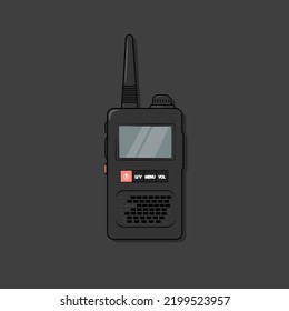 Walkie-Talkie-Symbol-Vektorgrafik. Symbol für tragbare Funksender.
