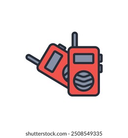 Walkie talkie icon. vector.Editable stroke.linear style sign for use web design,logo.Symbol illustration.