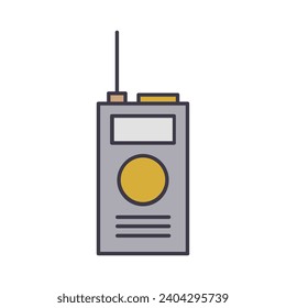 Walkie talkie illustrated on white background