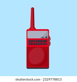 Walkie Talkie for internal communication including small and large businesses in flat vector illustration design, illustration for world national radio day