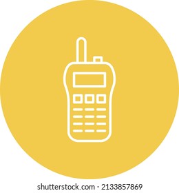 Walkie Talkie line circle icon vector image. Can also be used for web apps, mobile apps and print media.